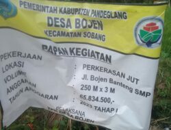 PEMBANGUNAN DESA BOJEN DARI SUMBER DANA DESA (DD) TAHAP 1 TAHUN 2023 SUDAH DIREALISASIKAN SEBAGIAN GUNA JALAN USAHA TANI (JUT)