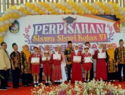 PERPISAHAN SEKOLAH DASAR SISWA/SISWI KELAS 6 SD 2 NEGERI JAJAG, DISELENGGARAKAN KEGIATAN BERLANGSUNG DI WISATA PEMANDIAN WATERPARK CELURING