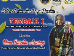 Vina Razika Assuroj Putri PERGUNU Kota Cilegon Raih Juara Terbaik Ke-1 MTQ XXII Tingkat Kota Cilegon