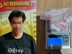 Simpan Sabu Seberat 9,98 Gram, Seorang Pria Diringkus Sat Resnarkoba Polres Paser