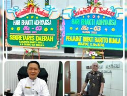 Kajari Barito Kuala Ajak Masyarakat Berolahraga Jalan Santai Dalam Rangka HUT Hari Bhakti Adyaksa ke-63