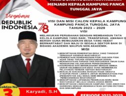 Karyadi, SH Siap Menuju Perubahan Kampung Panca Tunggal Jaya Akan Lebih Baik