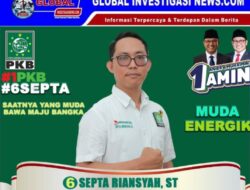 Saatnya Yang Muda Maju Bersama Septa Riansyah, ST Dapil Kabupaten Bangka, Caleg DPRD Provinsi Kepulauan Bangka Belitung.