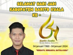 Julian Wahyu, Direktur CV. Aintisairun : Selamat Hari Jadi Ke-64 Kabupaten Barito Kuala (04 Januari 1960 – 04 Januari 2024)