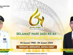 Mujiyat, S.Sn., M.Pd Pj. Bupati & Ir. H. Zulkipli Noor, M.Sc Sekda Kabupaten Barito Kuala : Selamat Hari Jadi Ke-64 Kabupaten Barito Kuala (04 Januari 1960 – 04 Januari 2024)