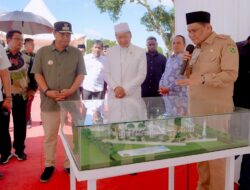 Pj. Gubernur Sulsel Bersama Bupati Barru Lakukan Peletakan Batu Pertama Pembangunan Mesjid Raya – Kab. Barru