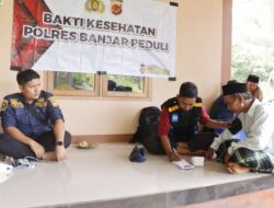 Peduli Terhadap Kesehatan Masyarakat,Polres Banjar Gelar Bakti Kesehatan dan Pengobatan Gratis