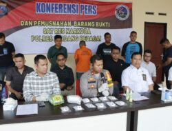 Polres Serdang Bedagai Musnahkan Barang Bukti 2,7 Kg Narkotika Jenis Sabu di Halaman Polres Sergai