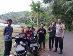 Bhabinkamtibmas Jajawar Polsek Banjar Sampaikan Imbauan Bahaya Perang Sarung