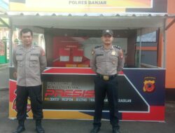 Siap Siaga Polres Banjar Tetap Jaga Kantor Bawaslu Kota Banjar