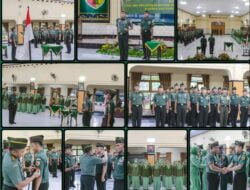 Komandan Kodim 0824/Jember Pimpin Upacara Sertijab Pasiter dan Laporan Korps Kenaikan Pangkat Periode 1 April 2024