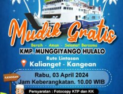 Mudik Gratis Bersama KMP MUNGGIYANGO HULALO Rute lintas Pelabuhan Kalianget ke Pulau Kangean