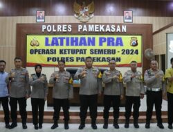Kapolres Pamekasan Pimpin Langsung Pelatihan Pra Operasi Ops Ketupat Semeru 2024.