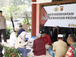 Peduli Terhadap Kesehatan Masyarakat, Polres Banjar Gelar Bakti Kesehatan dan Pengobatan Gratis Pada Kegiatan Jumat Curhat