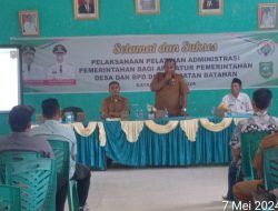 PMD Kab. Madina Lakukan Pelatihan Administrasi Desa se-Kecamatan Batahan.