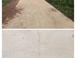 “Proyek Jalan Rabat Beton di Dusun IX Desa Sinah Kasih Diduga Kuat Dikerjakan Asal Jadi ?!”