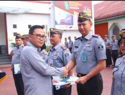 PENAMBAHAN ENERGI BARU DI SATUAN KERJA KEMENKUMHAM BANTEN, KALAPAS CILEGON HADIRI SERAH TERIMA CPNS.