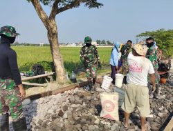 Genjot Terus, Pembangunan Sasaran Fisik Oleh Satgas TMMD Reguler ke-120 Kodim 0726/Sukoharjo