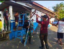 Satgas TMMD Ke-120 Kodim 0726/Sukoharjo Mulai Rehab Poskamling