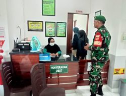 Tingkatkan Kwalitas Pelayanan Kesehatan, Babinsa Purwodiningratan Sambangi Pegawai Puskesmas