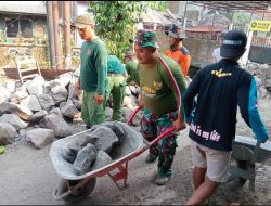 Angkong Alat Angkut Sederhana Mampu Sebagai Senjata Andalan Satgas TMMD Sengkuyung Tahap II Kodim 0735/Surakarta