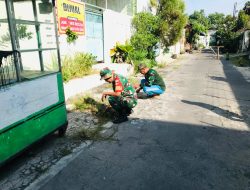 Tak Surut Galakan Jumat Bersih, Babinsa Purwodiningratan  Lestarikan Gotong Royong
