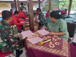 Satgas TMMD Gelar Bakti Sosial Donor Darah di Desa Gunung