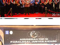 Kakanwil Kemenkumham DKI Jakarta Hadiri Malam Anugerah Paralegal Justice Award 2024