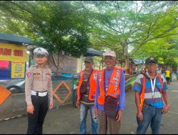 Satlantas Polres Banjar Berikan Himbauan Kepada Juru Parkir Di Sepanjang Jalan Lapang Bhakti