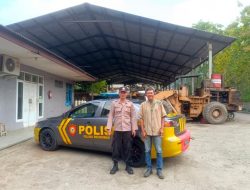 Unit Patroli Polsek Pataruman Ciptakan Keamanan dan Ketertiban di Gudang Alat Berat.
