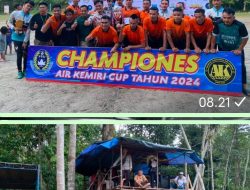 Polsek Kelapa PAM Penutupan Turnamen Sepak Bola Air Kemiri Tahun 2024 di Desa Tugang Kec. Kelapa Kab. Bangka Barat.