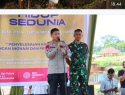 Kapolres Sarolangun, Harap Desa Lain Mencontoh Desa Moenti Deklarasi Anti PETI Pada Peringatan Hari Lingkungan Hidup