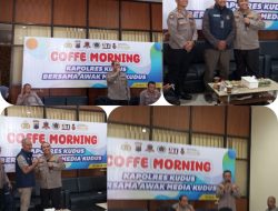 Pererat Silahturahmi, Polres Kudus dan Awak Media Duduk Bareng Nikmati Coffe Morning.