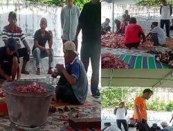 Perayaan Idul Adha 1445H Di Mesjid Ahtoba di Kelurahan Kedaton – Merangkai Qurban 2 Sapi 14 Kambing