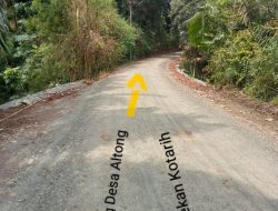 JALAN DESA ALTONG YANG MENUJU PEKAN KECAMATAN KOTARIH DIBANGUN,  MASYARAKAT SENANG