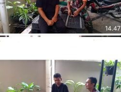 Kerjasama Babinsa Desa Jeruk dan Ketua Karang Taruna