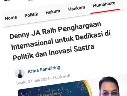 DENNY JA TERIMA PENGHARGAAN INTERNATIONAL : LIFETIME ACHIEVEMENT AWARD 2024