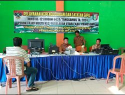 Satgas TMMD Ke-121 Kodim 0424/Tanggamus Gelar Pelayanan Administrasi Kependudukan