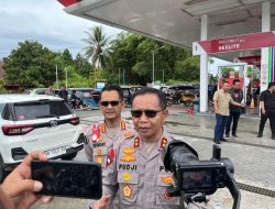 Kapolda Bersama PJU Polda Gorontalo Tinjau Antrian di SPBU, Cegah Penimbunan BBM Solar