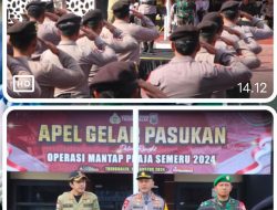 Apel Gelar Pasukan Operasi Mantap Praja Semeru 2024, Kapolres Trenggalek: Kesiapan Pengamanan Pilkada Serentak