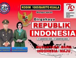 Komandan Kodim 1005/Barito Kuala Mengucapkan Dirgahayu Republik Indonesia Ke-79 “NUSANTARA BARU INDONESIA MAJU”