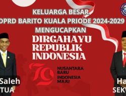 Keluarga Besar DPRD Kabupaten Barito Kuala Periode Tahun 2024-2029 Mengucapkan Dirgahayu Republik Indonesia Ke-79 “NUSANTARA BARU INDONESIA MAJU”