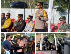 Polres Sumba Barat Gelar Simulasi Pengamanan Kota (Sispam Kota) Dalam Rangka Operasi Mantap Praja 2024