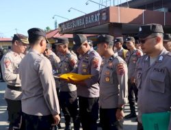 Kapolres Sumba Barat Pimpin Apel Persiapan Pengamanan Pendaftaran Bakal Calon Bupati dan Wakil Bupati