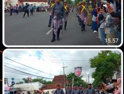 Puluhan Polisi Jadi Pasukan Pengawal Kirap Pusaka Hari Jadi ke-830 Kabupaten Trenggalek