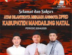 Indra Medi, Ketua Ormas Pemuda Pancasila Ranting Batahan  Mengucapkan Selamat Atas Dilantiknya Anggota DPRD Kabupaten Mandailing Natal Periode Tahun 2024 – 2029