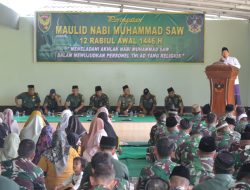 Anggota Kodim 0427/Way Kanan Gelar Peringati Maulid Nabi Muhammad SAW 1446 H.