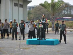 Komandan Korem 084/Bhaskara Jaya Memimpin Apel Gelar Pasukan Pengamanan VVIP