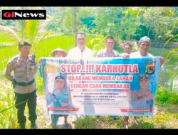 Antisipasi Karhutla, Polsek Kopang Sampaikan Himbauan Dialogis dan Pasang Spanduk di Kawasan Hutan