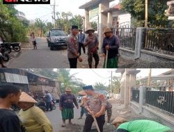 Kapolsek Pujut Turut Serta Gotong Royong Pembangunan Masjid di Dusun Mongge I